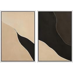 MUDECOR Framed Canvas Print Wall Art Set Black and