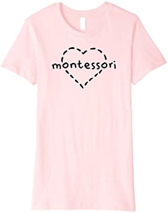 Womens Cute Montessori Love Womens T-Shirt Small Pink