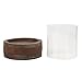 Stonebriar Industrial Wooden Pillar Holder with Rust Trim and Removable Glass Cylinder, Rustic Decor Accents for Dining Table, Coffee Table, Mantel, or Any Table Top, Small