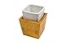 Bamboo Bathroom Accessories Set – Wood Bathroom Set Complete with Soap Dispenser, Toothbrush Holder, Soap Holder, Mug – Bamboo Wood Bathroom Modern Vanity Set
