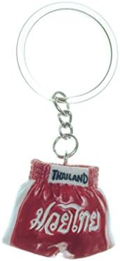 Muay Thai Kick Boxing Thailand Keyring Red Shorts TOY Fridge Magnet