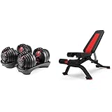 Bowflex SelectTech 552 Adjustable Dumbbells (Pair) 5.1S Stowable Bench