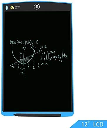 GeekerBuy LCD Writing Pad 12” Large Drawing Board for Adults and Kids, Free Standing Erasable Writing Board for Office Work, Study and Doodle