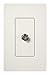 Lutron Satin Colors Coaxial Cable Jack - Biscuit