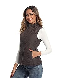 LONGKING Chocolate Women's Vest, Stand Collar