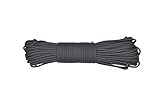 Paracord Rope 550 Type III Paracord - Parachute Cord - 550lb Tensile Strength - 100% Nylon - Made in The USA (Black, 100 Feet)