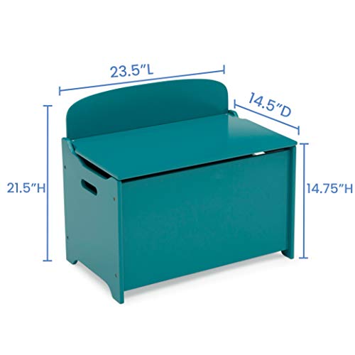 Delta Children MySize Deluxe Toy Box, Teal Pricepulse