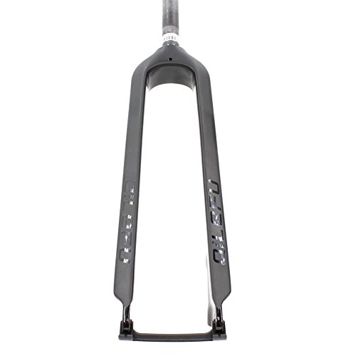 QILEFU Mountain Bike Full Carbon Fibre Bicycle Hard Front Fork Disc Brake MTB 26er 29er Parts (Black, Small)