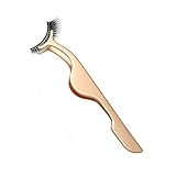False Eyelashes Applicator Tool Eyelash Extension Tweezers Remover Clip Tweezers Nipper (Golden)