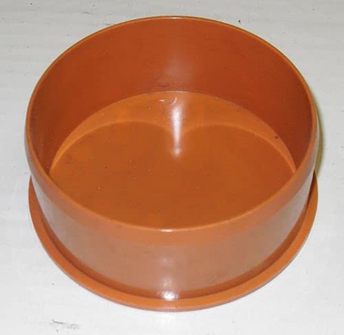 Soil Pipe 160 mm - Cap - Push-Fit - Underground - Brown - 6''