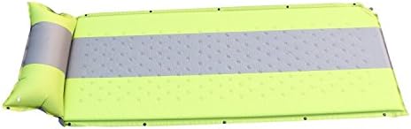 Camping Self Inflating Sleeping Pad - Air Mattress Foam Padding For Camping And Hiking with Attached Pillow Lightweight Inflating Air Pads，sold by IdentikitGift(GREEN)