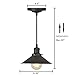 XIDING Industrial Pendant Light Fixture, Vintage Edison Hanging Light, Retro Premium Matte Black Finish Metal Shade, E26 Base, Adjustable Wire, 1-Light …