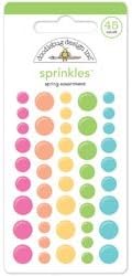 Bulk Buy: Doodlebug Designs (3-Pack) Sprinkles Self Adhesive Glossy Enamel Embellishments Spring 45/Pkg MONOS-4073