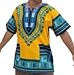 RaanPahMuang Unisex Bright Coloured African Dashiki Cotton Plus Shirt