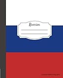 Russian Composition Notebook College Ruled: Writer's Notebook for Schools, Teachers, Offices, Students (8