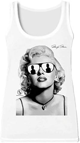 URBAN SHAOLINWomens Marilyn Monroe vs Audrey Hepburn Inspired Sports Vest Top Shirt, White
