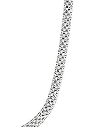 MiaBella - Collar de cadena de eslabones de 0.157 in de malla italiana de plata de ley 925 para mujer de 40,64 a 45,72 a 20.0 in