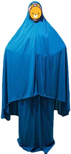 Sebaby Womens Pure Colour Dubai 2 Piece Arab Scarf Muslim Kaftan Maxi Dress