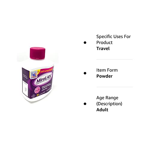 MiraLAX Powder Laxative, 34 Doses, 20.4 Ounce Pricepulse