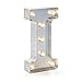 Darice 410261 Silver Metal Marquee Letter – I - 9.87” Tall, Galvanized Silver Finish