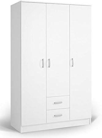 Drehturenschrank Kleiderschrank Sidonia 01 Farbe Weiss 200 X 123 X 53 Cm H X B X T Amazon De Baumarkt