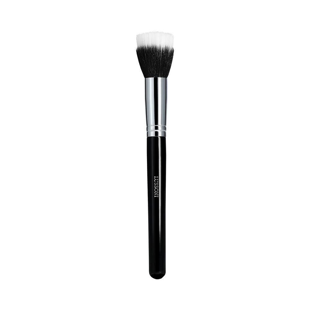 TB TOOLS FOR BEAUTY T4B LUSSONI 100 Series Professional Makeup Brushes for Foundation, Concealer, for Liquid and Cream Cosmetics, Round, Flat, Angled, Tapered and Kabuki (PRO 100 Duo Fibre Brush)