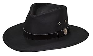 Outback Kodiak Oilskin Hat, Black, L