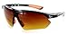 Aloha Eyewear Daredevil Fashion Bifocal Sunglasses w/Wrap-Around Sports Design and Anti-Glare Coating for Active Men (Black Orange, 1.50)