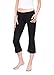 Hard Tail Foldover Cropped Bootcut Yoga Pants - Black