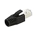 CableCreation Cat 7 Connector, 10-Pack Cat 7 RJ45 Modular Plug with Black Hood, Shielded FTP Network Connector for Solid Wire and Standard Cable