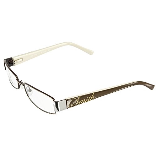 Smith Optics Clique 2 Mens/Womens Rx-able Hip & Chic Designer Full-rim Flexible Hinges Eyeglasses/Eye Glasses (53-16-130, Silver / Brown)