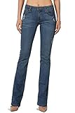 TheMogan Women's Mid Rise Slim Fit Bootcut Jeans with Soft Blue Denim Medium 7