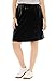 Women's Plus Size Sport Knit Skort Black,1X