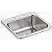 STERLING B153-2 Secondary Sink 15-Inch by 15-Inch Top-mount Single Bowl Bar Sink, Stainless Steel
