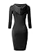 J.TOMSON Women’s Bodycon 3/4 Raglan Sleeve Hoodie Dress with Kangaroo Pockets