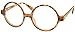 FancyG® Retro Geek Nerd Style Round Shape Glass Frame NO LENSES - Leopard