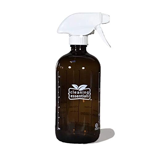 16 oz. Glass Spray Bottle for DIY Cleaning with Essential Oils; 5 Non