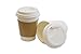 CucinaPrime 100 Pack Paper Coffee Hot Cups WHITE with Travel Lids and Sleeves - 12OZ