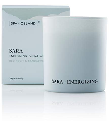 Spa Of Iceland Luxurious Scented Candles Sara – Natural Relaxing Aromatherapy Candle With Citrus & Sandalwood – Soy Wax & Vegan Paraffin – Non Toxic Candles For Home, Bath And Housewarming Gift