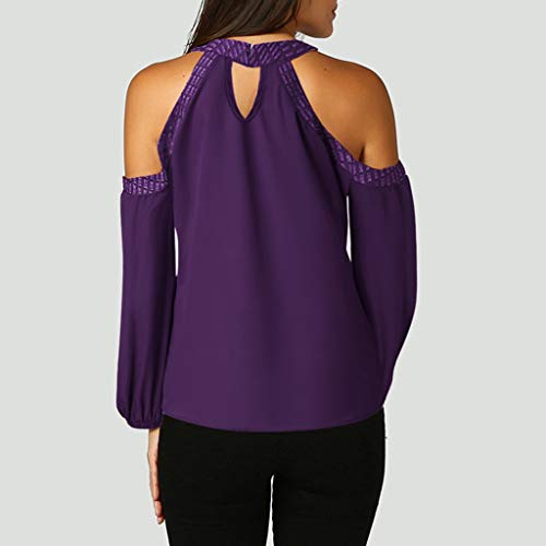 Dames sweatshirt, schoudervrij, hemd, ronde hals, veer, bedrukt, tops, lange mouwen, sexy blouse, trui voor herfst en… - Image 4