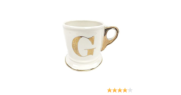 Amazon Com Anthropologie Limited Edition Gold Monogram Coffee Mug Kitchen Dining