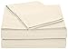 Amazon Basics Lightweight Super Soft Easy Care Wrinkle Free Microfiber 3 Piece Bed Sheet Set with 14-Inch Deep Pockets, Twin, Beige, Solid, Kids, Men & Women Bedding