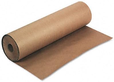 20 METRE ROLL OF EXCELLENT QUALITY BROWN KRAFT WRAPPING PAPER, 600mm WIDE x 20 METRES LONG, 88gsm