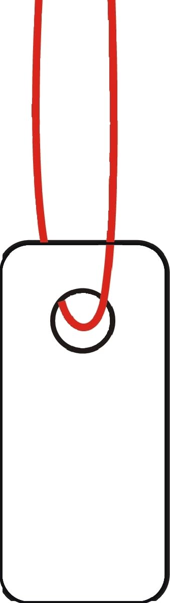 HERMA Hanging Tags with Red Thread, 1000 Pieces, 7 x 15 mm, Thread Length approx. 8 cm, Mini Cardboard Price Tags, Marking Labels, Writable Tags, White