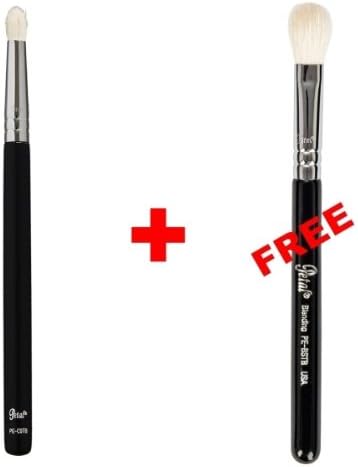 Bundle - Petal Beauty Travel size Pencil makeup Brush + FREE $9 Value Eye Blending Brush (Matte)