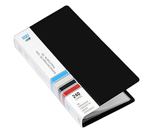 SAMRAT Business Visiting Card Holder Book Desk Organizer for Office (240 Card – Black)