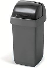 Addis 510504 10L Roll Top Bin Metallic Kitchen Under-Work Top view 3