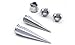Urban Body Jewelry 00 Gauge (00G - 10mm) Stainless Steel Taper & Tunnel Ear Stretching Kit (4 Pieces)