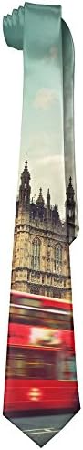 Floraharbour London The Uk Red Bus In Motion And Big Ben The Palace Of Westminster The Icons Of England In Classic Mens Neckties Neck Ties