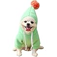 Warm Dog Winter Clothes Cute Fruit Dog Coat Hoodies Fleece Pet Dogs Costume Jacket for French Bulldog Chihuahua Ropa para Perro(3 Green,XS)
